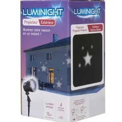 Projecteur LED animé 4 motifs étoiles points extérieur