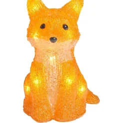 Renard lumineux en acrylique 12LED blanc chaud H18,5cm