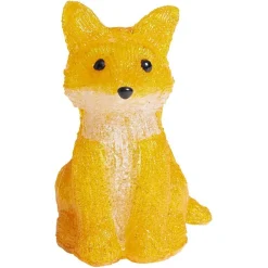 Renard lumineux en acrylique 12LED blanc chaud H18,5cm