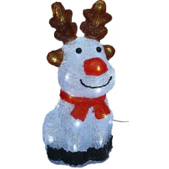 Renne lumineux 30LED blanc froid H32cm