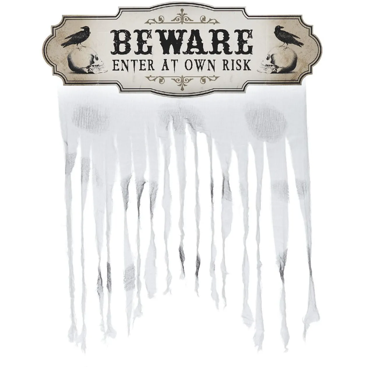 Rideau décoration de porte Halloween gothique