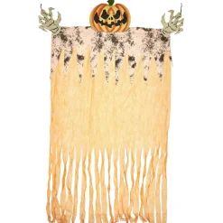 Rideau Halloween tête de citrouille L.160 x H.300 cm