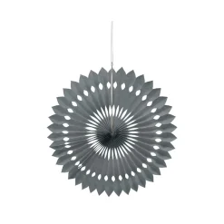 Rosace papier à suspendre grise