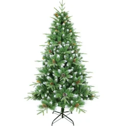 Sapin artificiel neige et pin H180cm vert