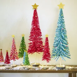 Sapin en feutrine et bois à poser H90cm - 4 modèles
