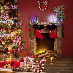 Sapin pop-up Disney Mickey rouge H60cm