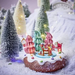 Scène lumineuse de Noël banquise à piles H9cm