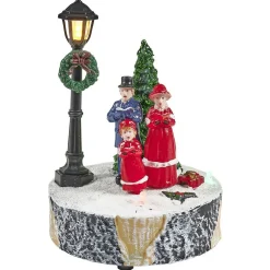 Scène village de Noël avec lanterne lumineuse