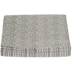 Serviette papier motif géométrique blanc et noir 33x33cm 3 plis x20