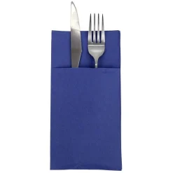 Serviette range couverts 40cm bleu nuit x20