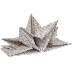 Serviettes x 12 prépliées forme graphique