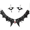 Set collier et boucles d'oreilles gothique Halloween