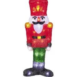 Soldat casse-noisette lumineux acrylique H40cm 40 LED blanc chaud