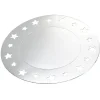 Sous-assiette argentée décor étoiles x4