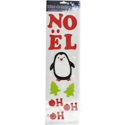 Sticker gel décor de Noël pour fenêtre