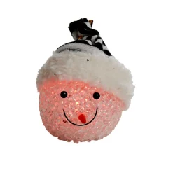 Suspension lumineuse bonhomme de neige 1 led multicolore