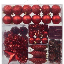 Suspension Noël rouge argenté x100