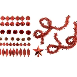 Suspension Noël rouge argenté x100