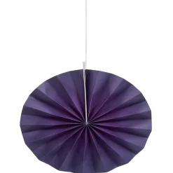 Suspension rosace papier violet x3