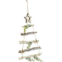 Suspension Sapin en bois flotté vert naturel