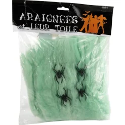 Toile Halloween avec araignée x4