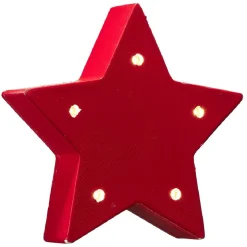 Étoile lumineuse à poser 5 LED blanc chaud