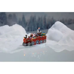 Train de Noël lumineux animé fonction rotative 10 LED