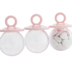 Tétine à dragées rose x3