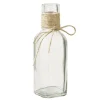Vase soliflore verre goulot décor corde