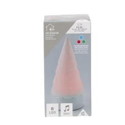 Veilleuse musicale led multicolore forme sapin de Noël