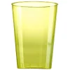 Verre en plastique jaune x 6