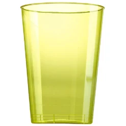 Verre en plastique jaune x 6