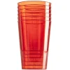 Verre en plastique rouge x 6