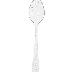 Verrine et cuillère pailletée argentée plastique x12