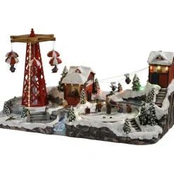 Village de Noël animé et lumineux