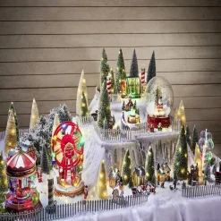 Village de Noël et personnages résine