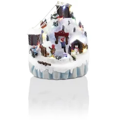 Village de Noël montagne enneigée lumineuse 16 LED multicolore fixe