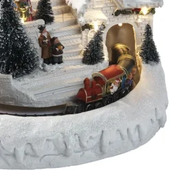 Village de Noël train lumineux et musical